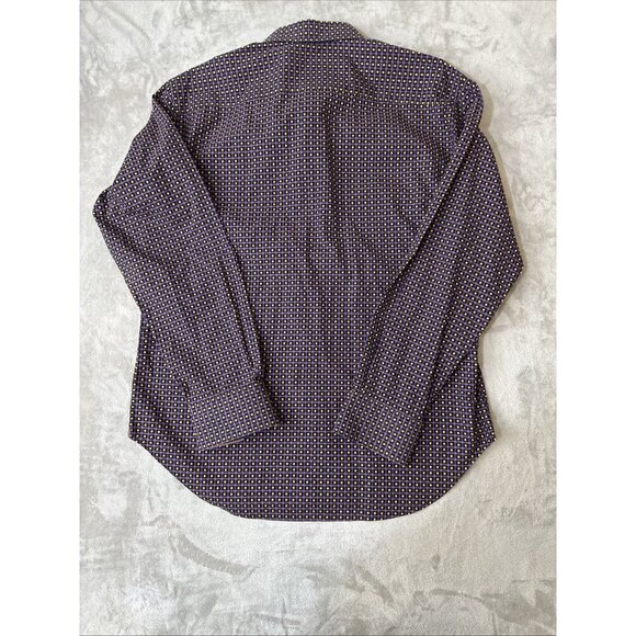 Men’s Robert Graham Button Down Shirt Purple Flip Cuff Size XL - Picture 9 of 10